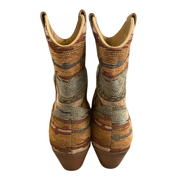 Wonderly Buckley women’s low boho southwest print Cowboy boots size 6 - Picture 5 of 12